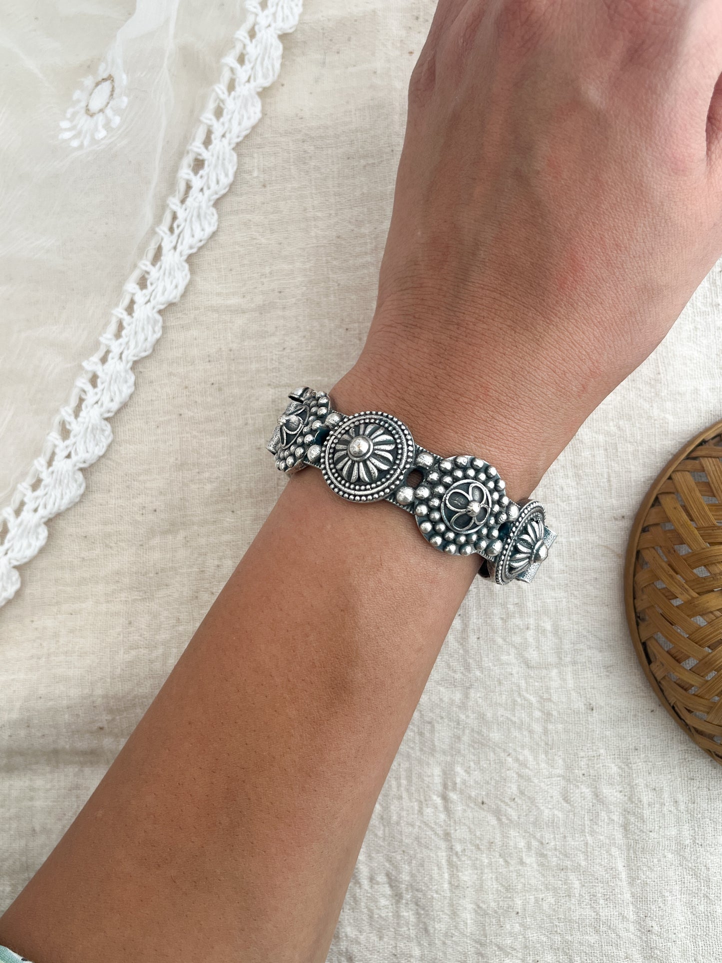 Aisha - German Silver Bangle