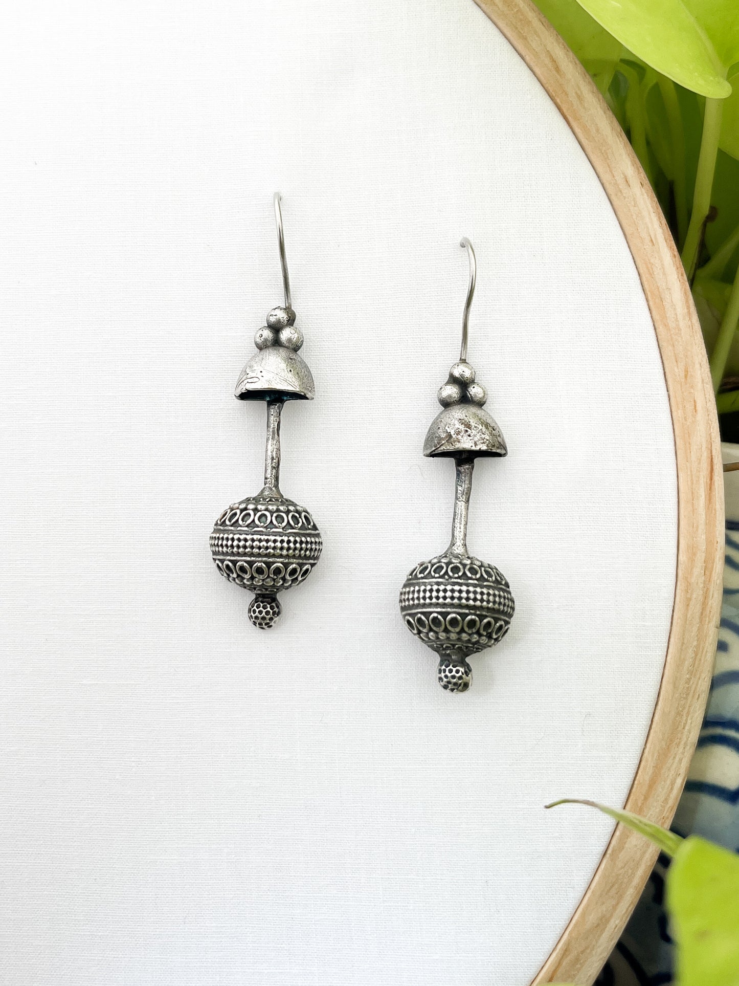 Anjana - German Silver Gadha Earrings