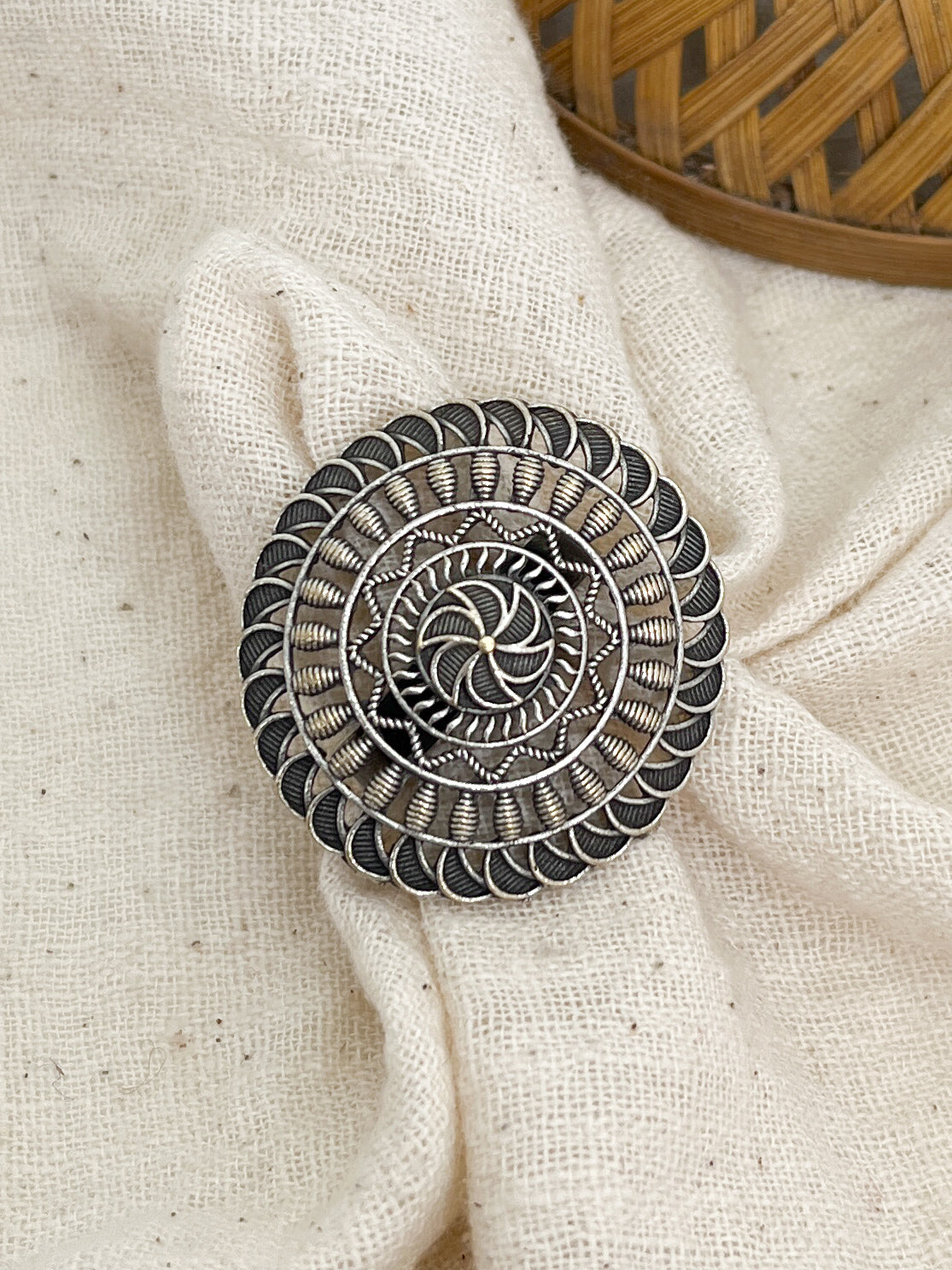 Anya Silver Oxidised Ring