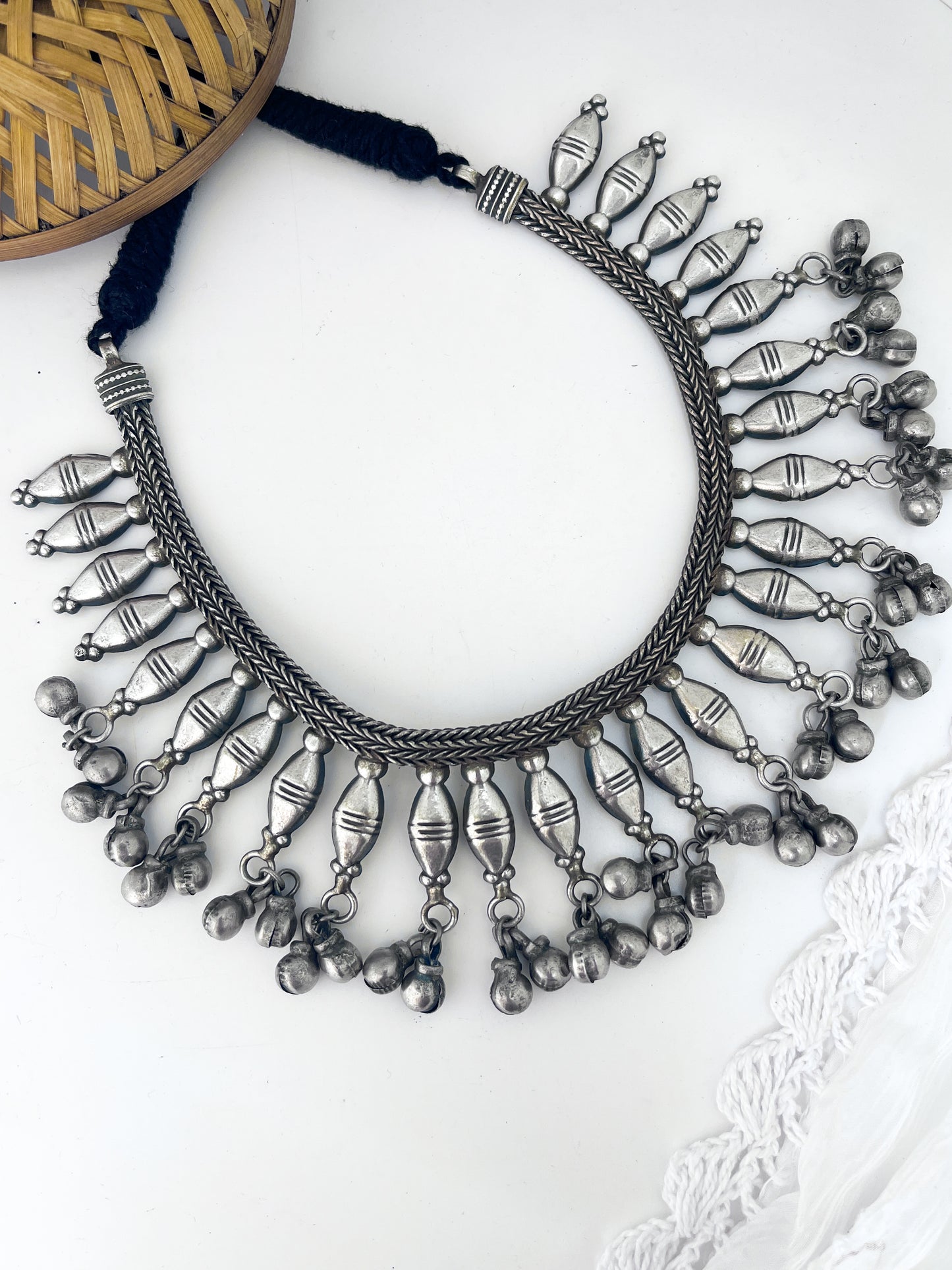 AROHI- Silver Plated Brass Ghungroo Neckpiece