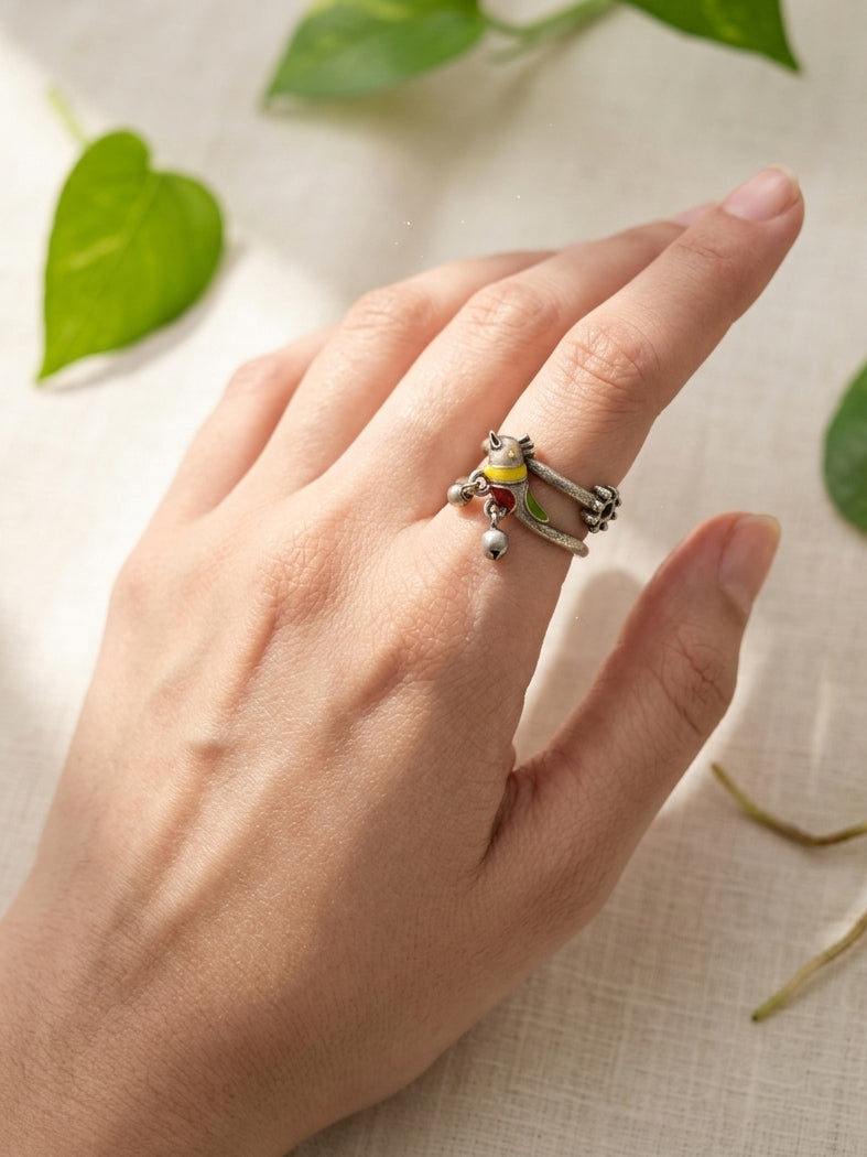 BULBUL - German Silver Brass Ring
