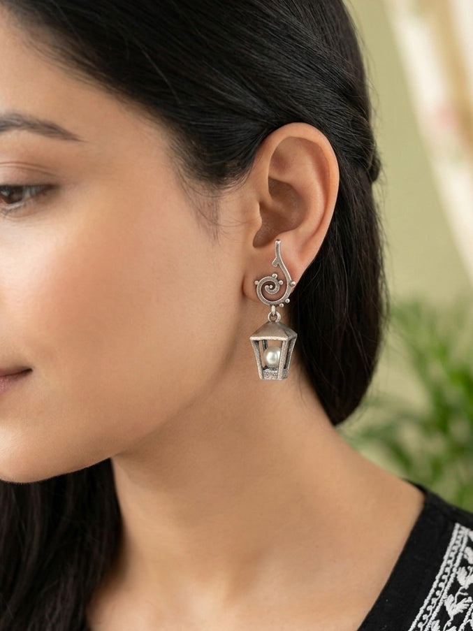 DIYA- German Silver Danglers
