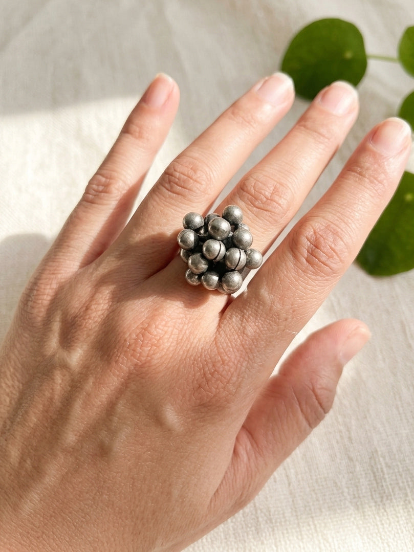 GIRIJA - Black Polish Ghungroo Ring