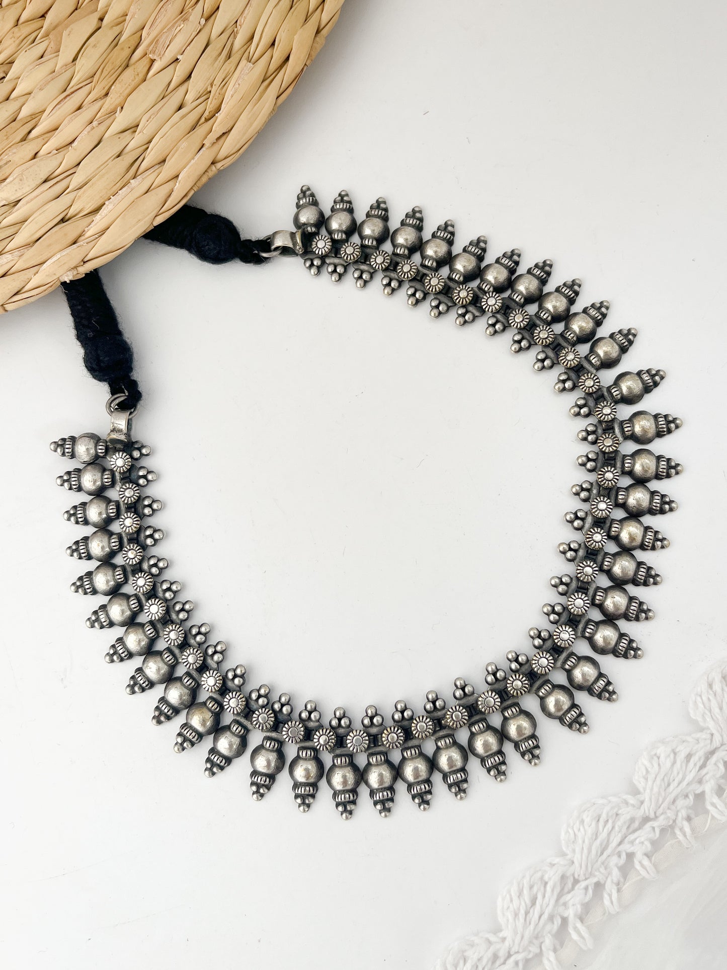 KOYAL- Silver Plated Brass Short Neckpiece