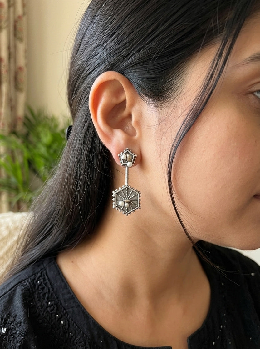 MEKHALA - Silver Plated Brass Stud