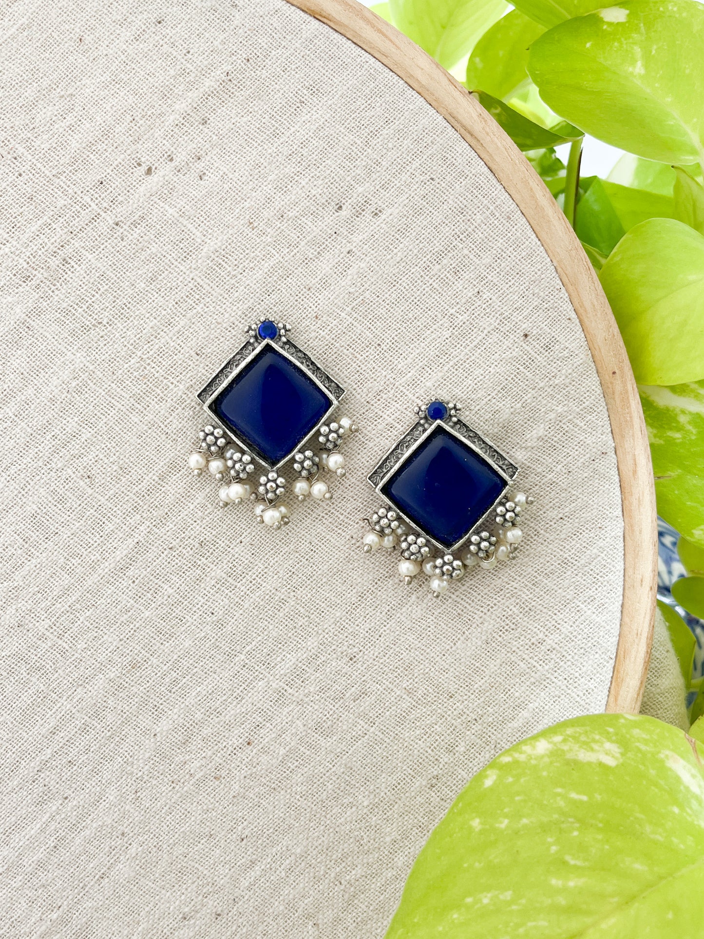 Meraki - Blue Stone Studs