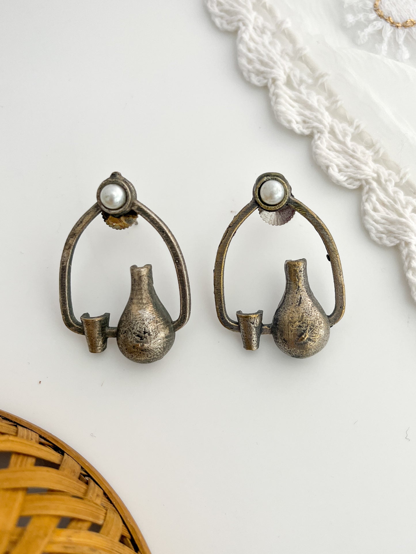 Mohenjo - Water Glass And Jug German Silver Stud