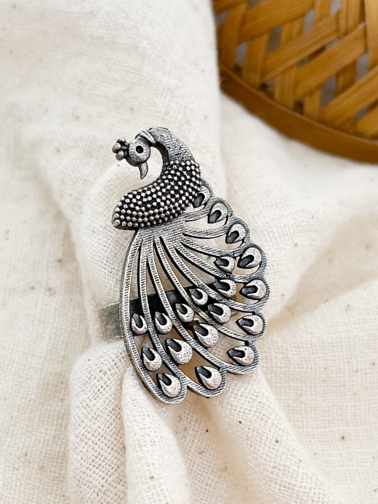 Morani Oxidised Silver Ring