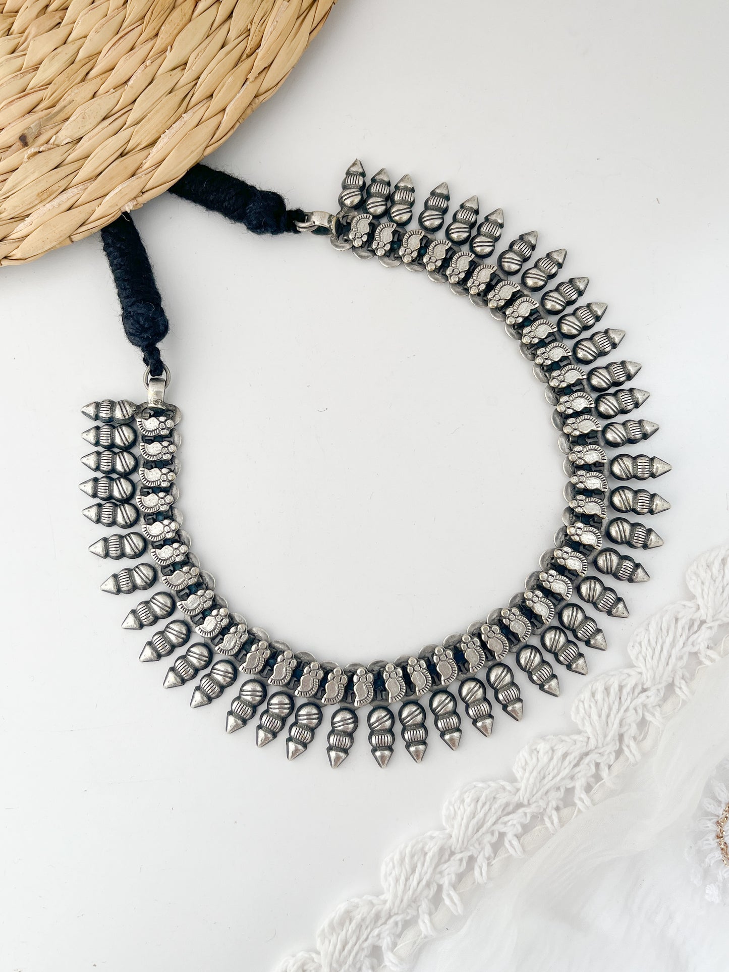 NAINA - Silver Plated Brass Ghungroo Short Neckpiece