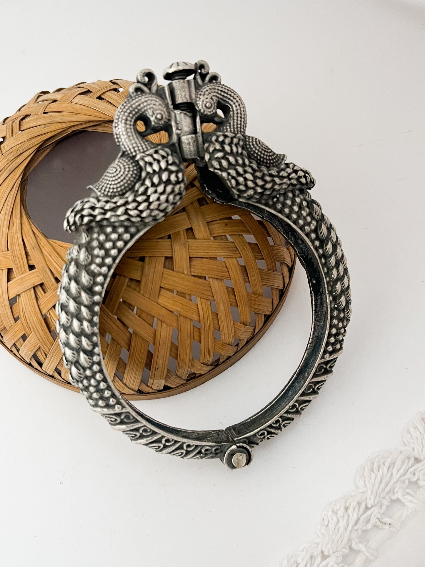 PARVATI - Brass Silver Plated Kada Bangle