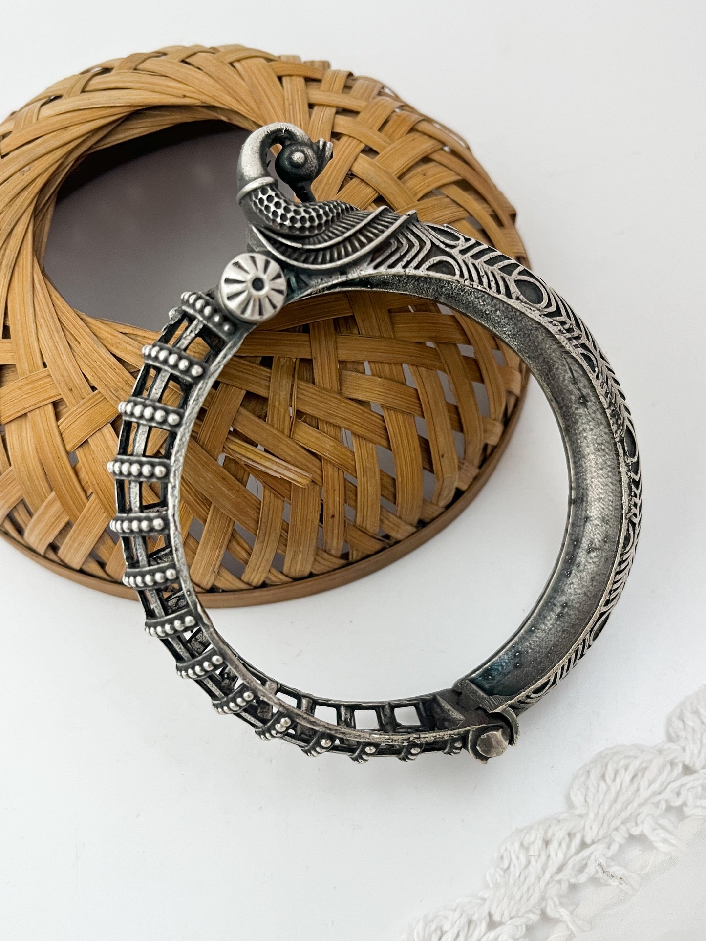 RAMYA - Brass Silver Plated Kada Bangle