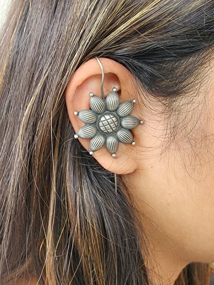 BALAMANI-Pin bugadi German Oxidized Earring