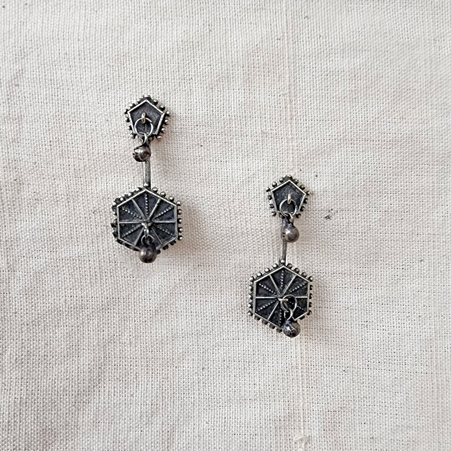 BALAMANI- Silver Ghungroo German Oxidized Earring