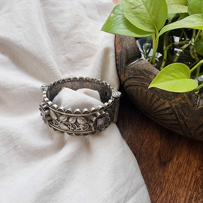 BANGLE-Lavender Stone German Oxidized Bangle