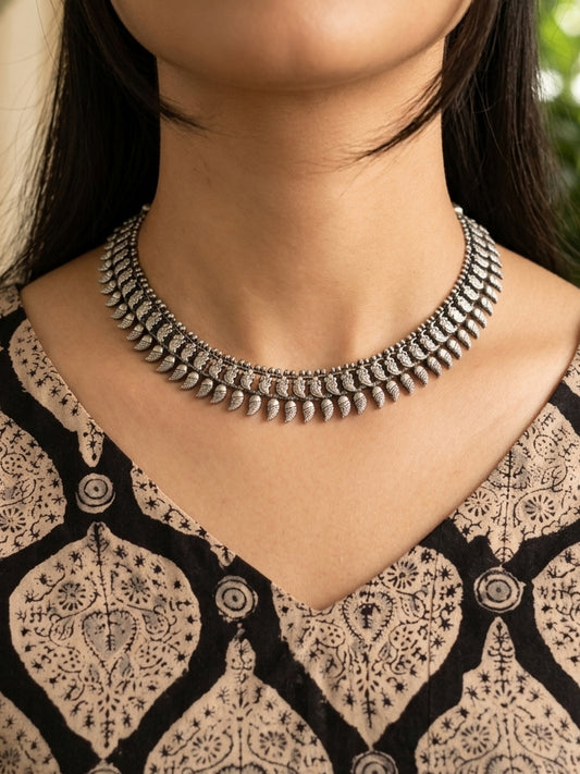 ABHIROOPA - German Silver Neckpiece