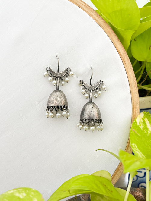 Alia - German Silver Jhumkas