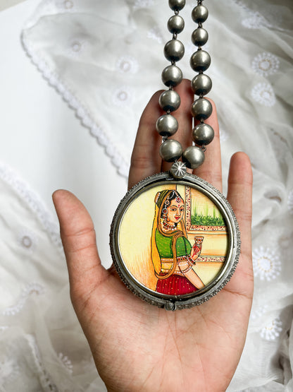 ANAMIKA - Brass With Silver Plating Bangle Locket Desert Lady