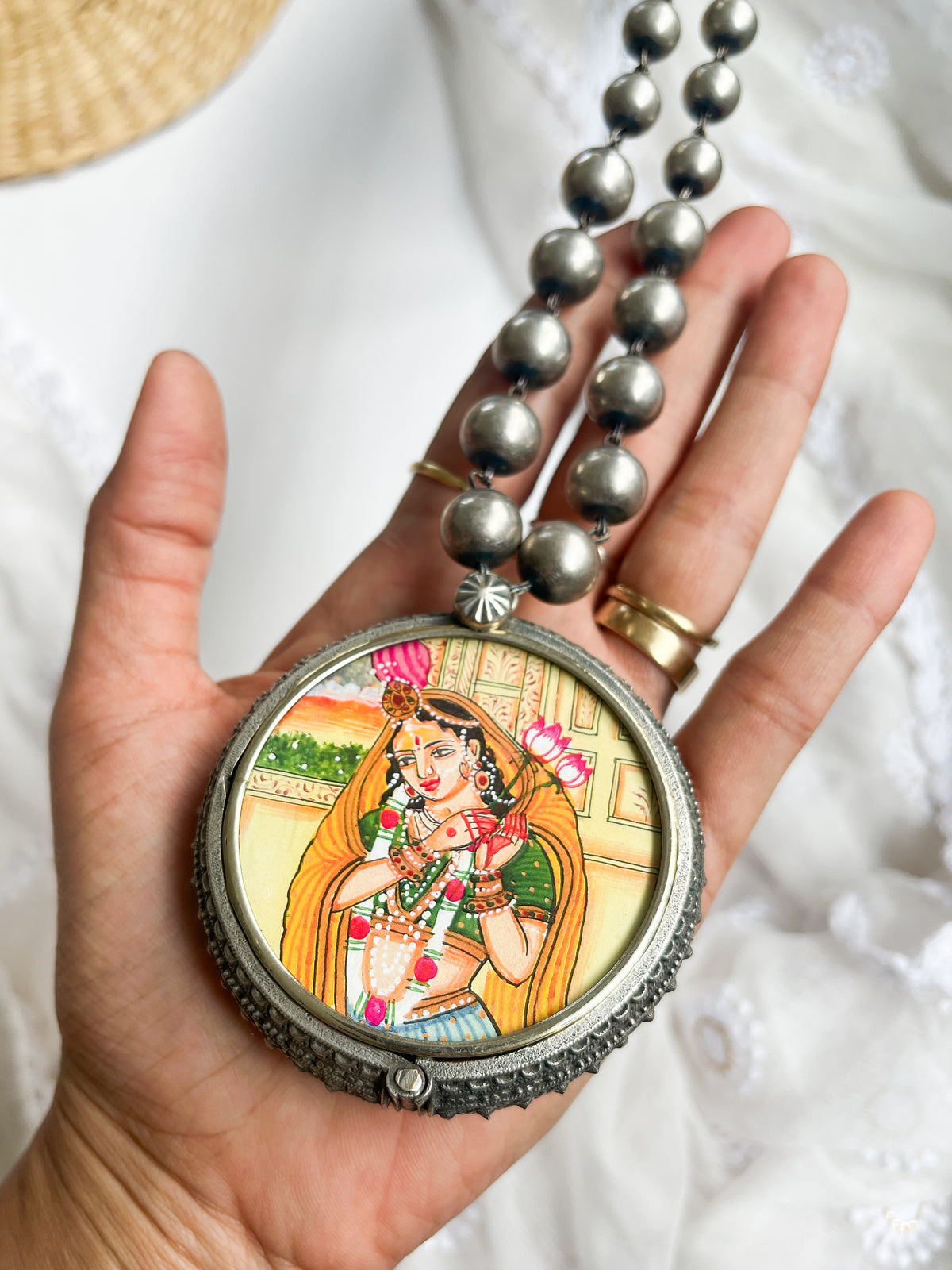 ANAMIKA - Brass With Silver Plating Bangle Locket Rajput Lady