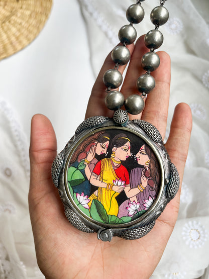 ANAMIKA - Brass With Silver Plating Bangle Locket Sakhhi Saheli