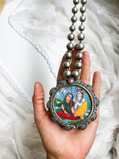 ANAMIKA - Brass With Silver Plating Bangle Locket Shyam Radha