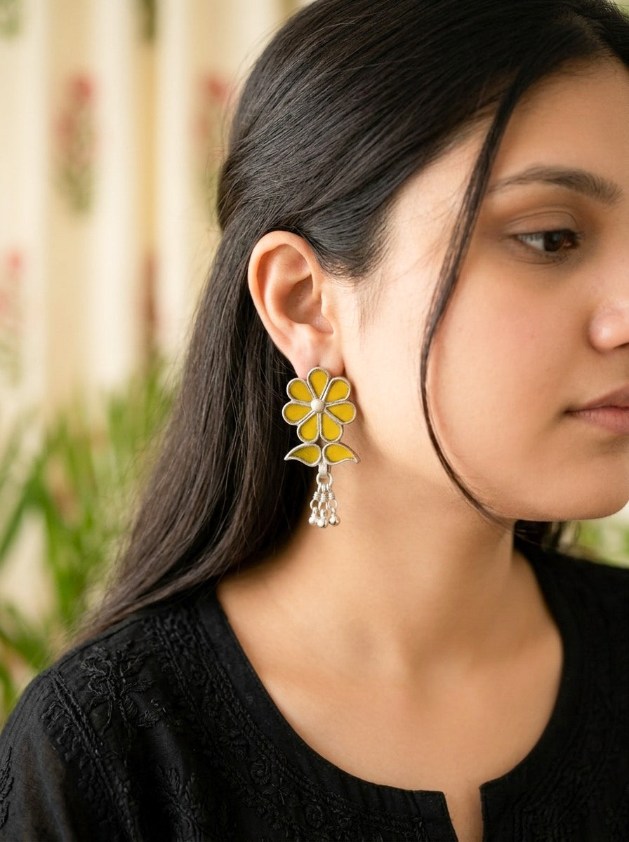 ANANDI- Yellow Afghani Glass Jewellery