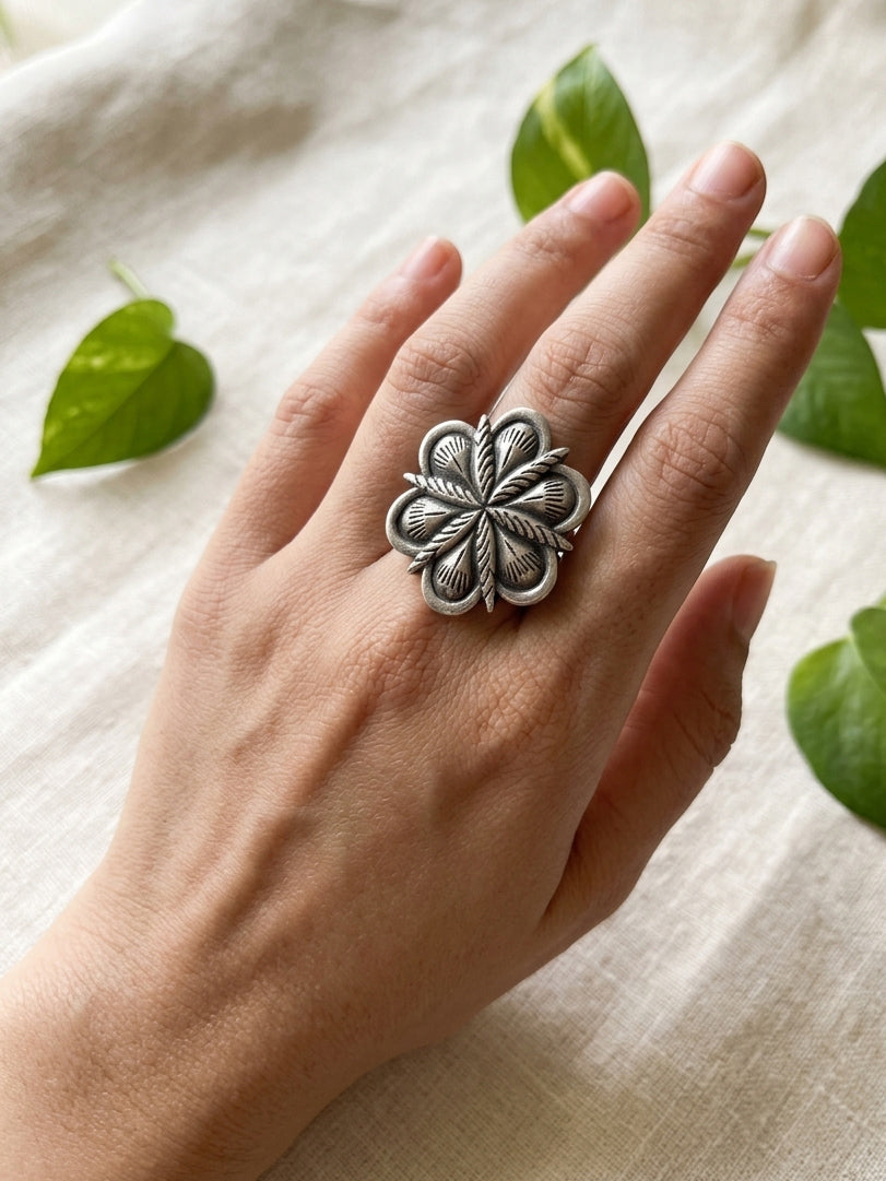 ANU- German Silver Brass Ring