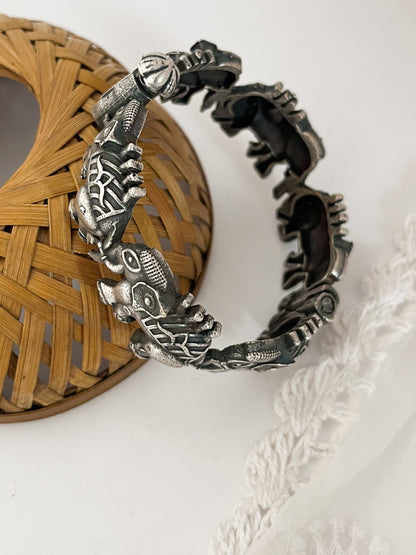 AROHINI - Brass Silver Plated Kada Bangle