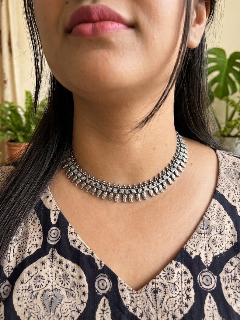 BHUMIKA - German Silver Neckpiece