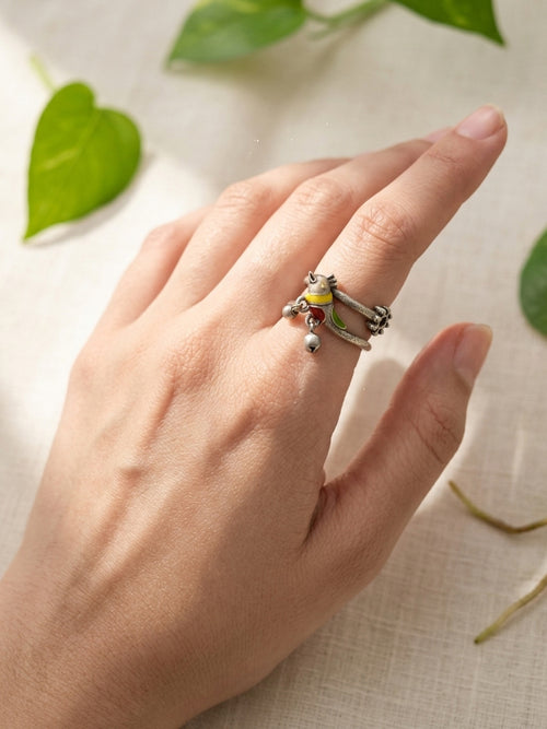 BULBUL - German Silver Brass Ring