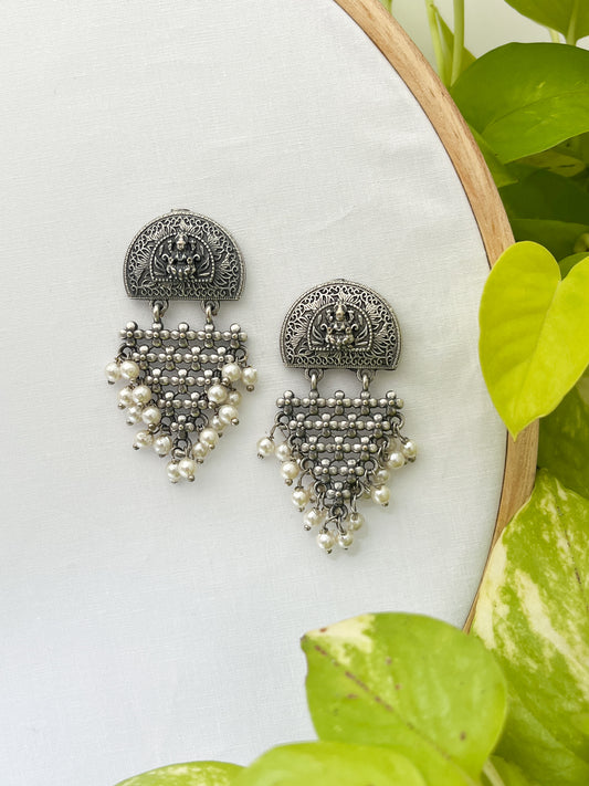 Devi - Geman Silver Devi Studs