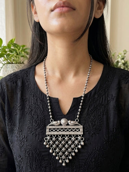 DEVIKA- Brass German Silver Neckpiece