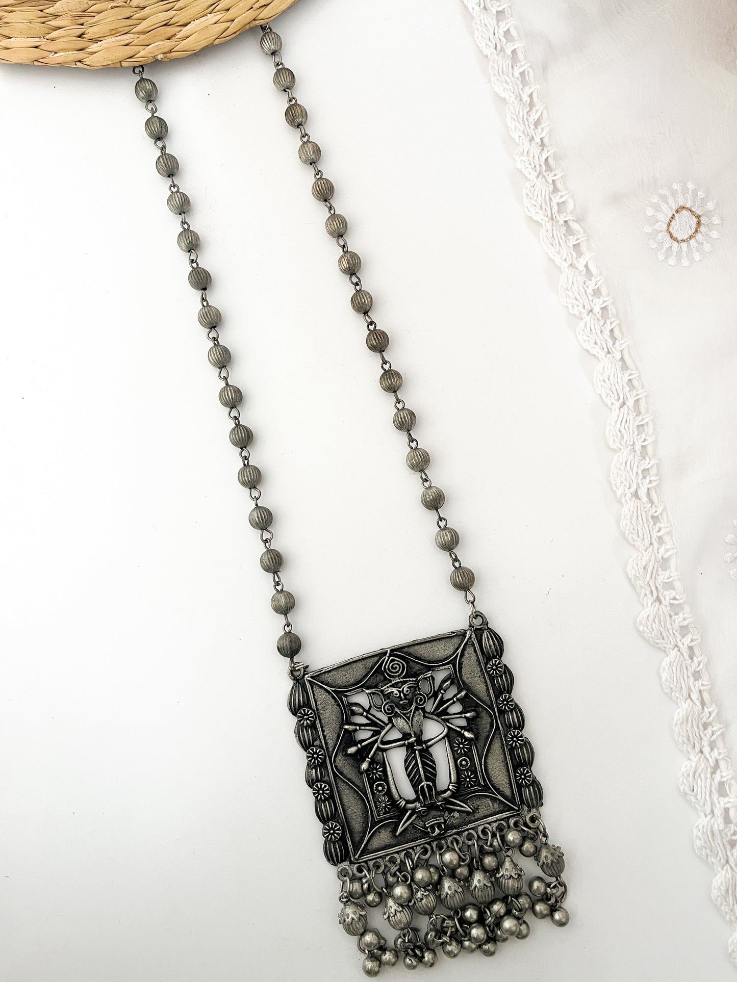 DEVIKA - Mix Metal Black Polish Light Weight Long Neckpiece
