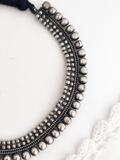 DHRITHI- German Silver Chocker Neckline Neckpiece