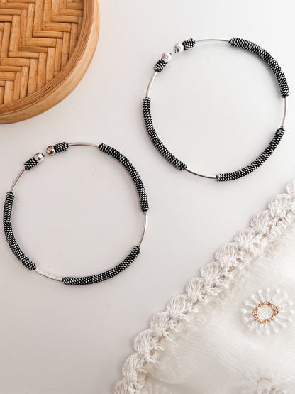 DHRITI - German Silver Ring Anklets