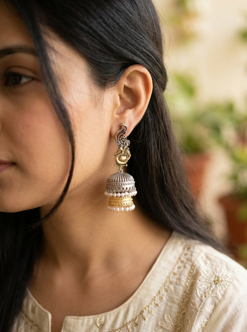 DIVYA - Dual Tone Double Jhumka