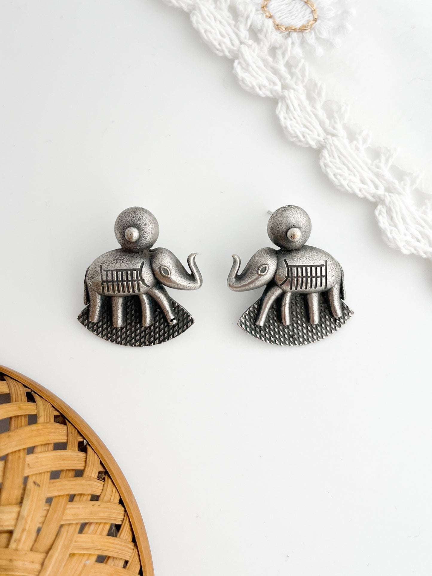 Elephant German Silver Studs