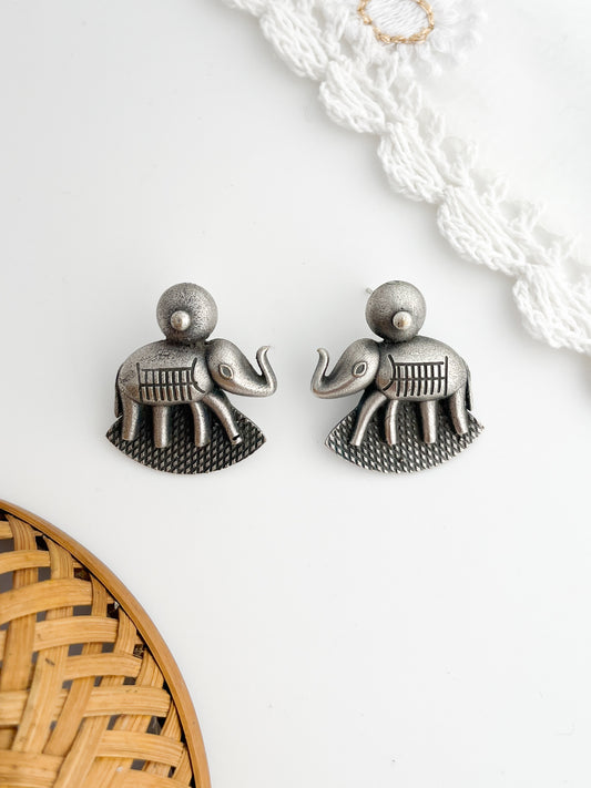 Elephant German Silver Studs