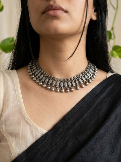 MATSYA - Brass With Silver Plating Neckpiece