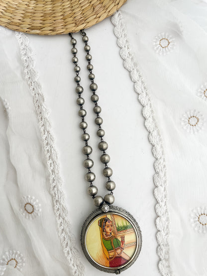 ANAMIKA - Brass With Silver Plating Bangle Locket Desert Lady