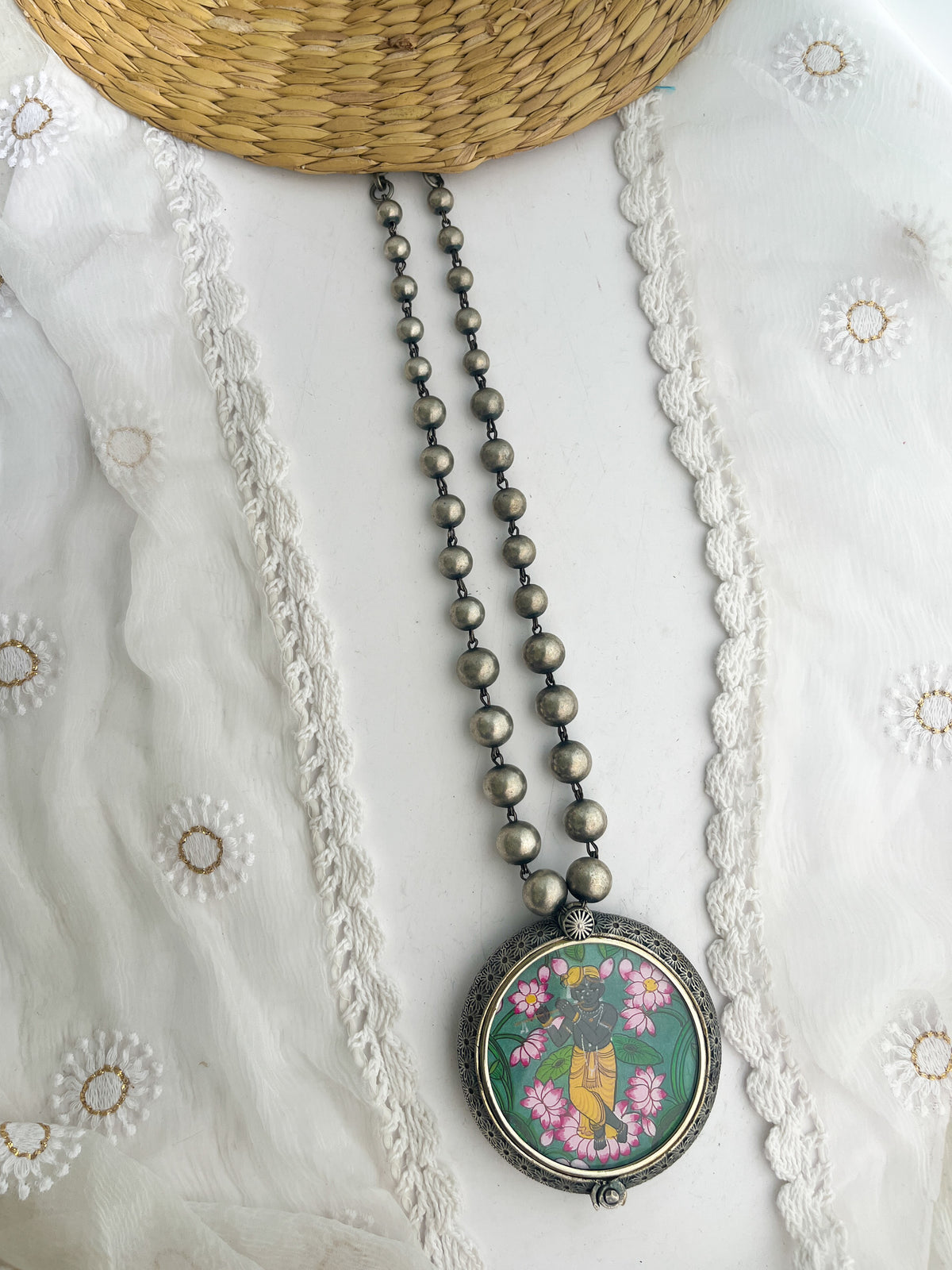 ANAMIKA - Brass With Silver Plating Bangle Locket Murali Manahor