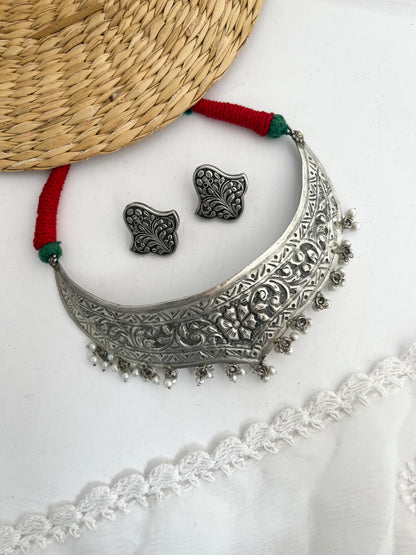 ANAPOORNA - Brass Hasli With Silver Plating