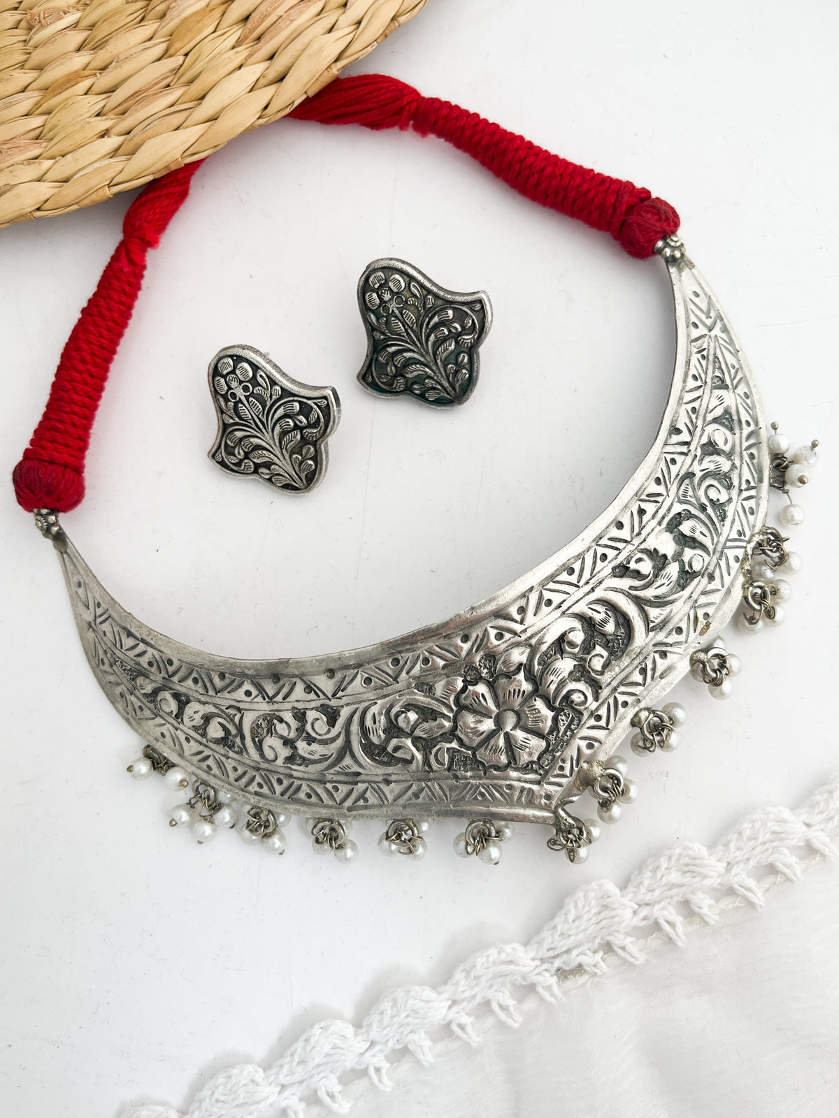 ANAPOORNA - Brass Hasli With Silver Plating