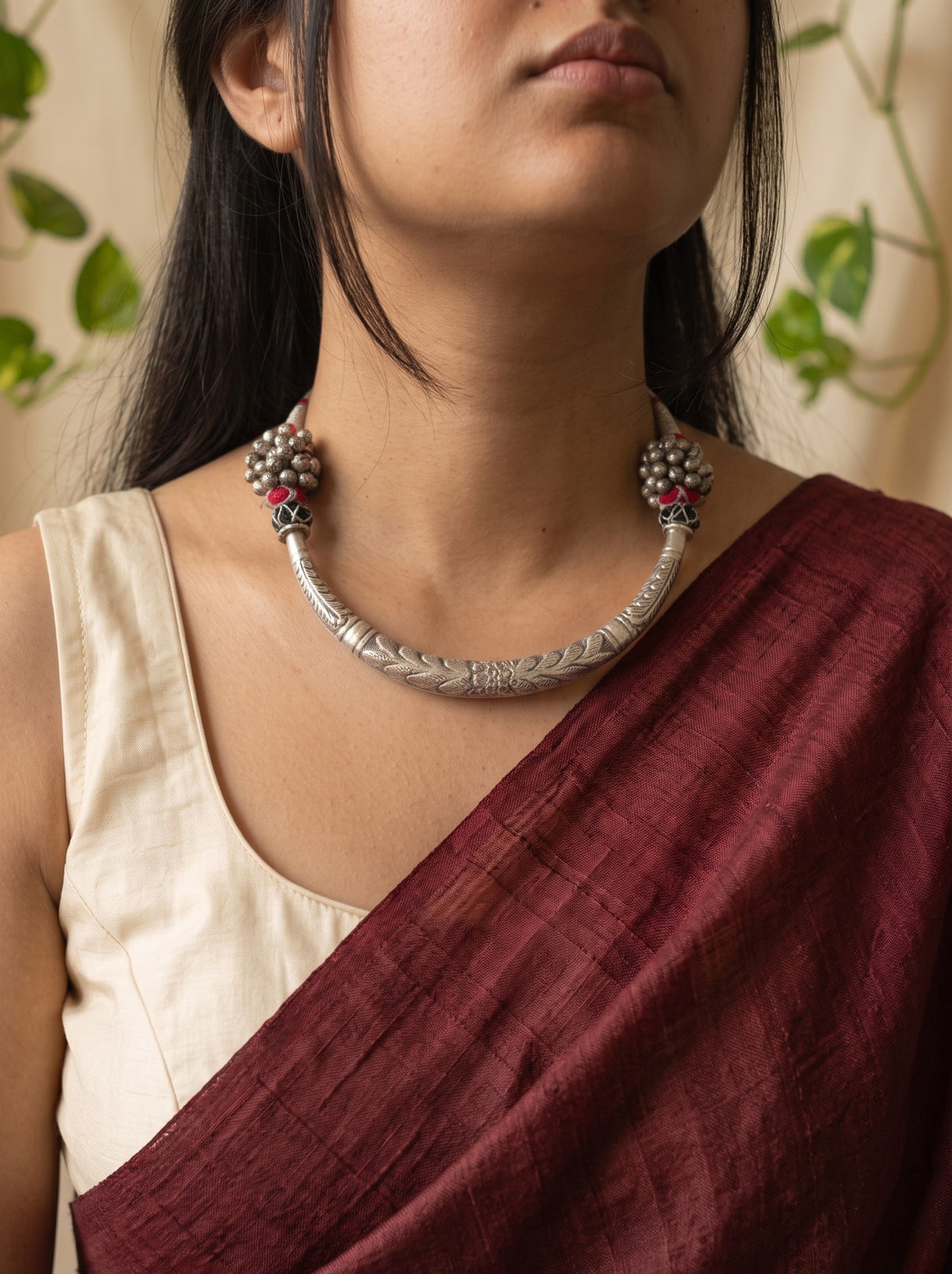 PIYU - Brass Hasli With Silver Plating
