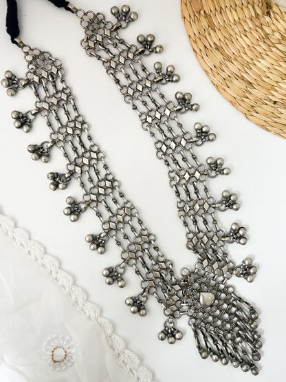 INDRAINI- Brass Long Neckpiece