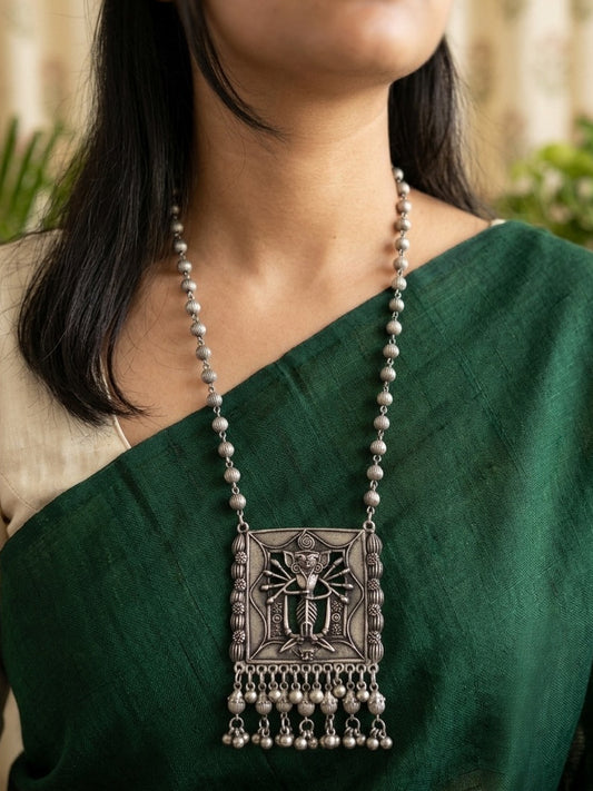 DEVIKA - Mix Metal Black Polish Light Weight Long Neckpiece