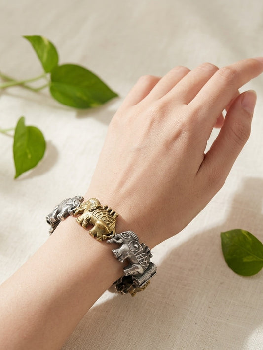 AROHI - Brass Light Weight Kada With Silver Plating With Concentric Motifs
