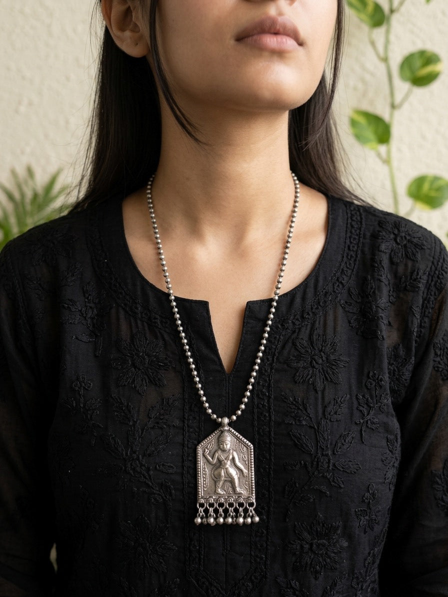 PAVANI- Brass Silver Plated NeckPiece