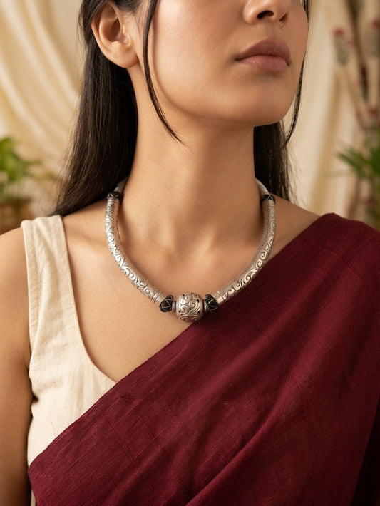 JIZA - Brass With Silver Plating Neckpiece