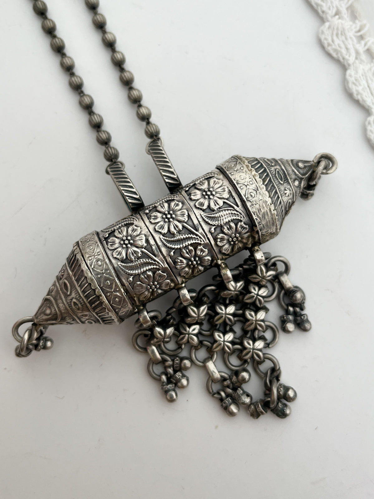 Savita - Silver Plated Brass Long Neckpiece