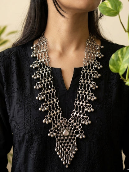 INDRAINI- Brass Long Neckpiece